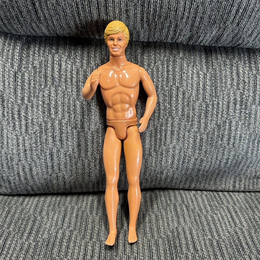 Vintage Mattel Ken Twist 'N Turn TNT Molded Hair Doll Malaysia Bent‎ Arms Tan